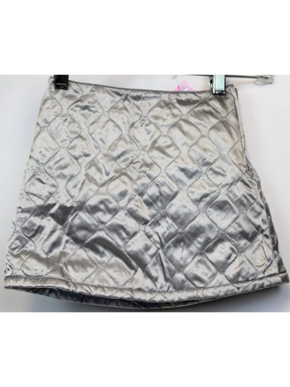 2004 Gymboree Apres Ski Satin Reversible Skirt Silver Multi Color Swirl sz 4